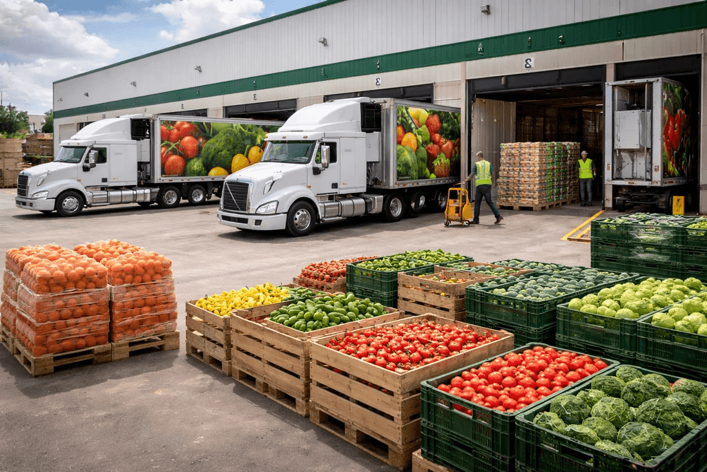 Produce loading dock — daily delivery before your kitchen opens